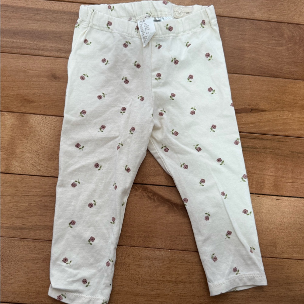 H&M Cream Floral Kids Leggings